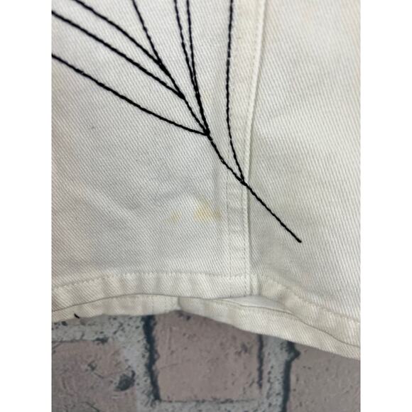 Vintage 90's The Quacker Factory Women Flower Oversized Denim Jacket Size L - Picture 4 of 7